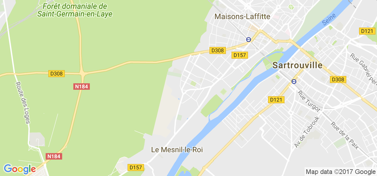 map de la ville de Le Mesnil-le-Roi