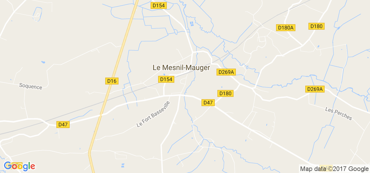 map de la ville de Le Mesnil-Mauger