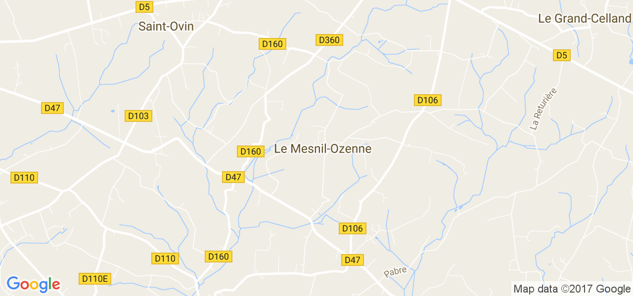 map de la ville de Le Mesnil-Ozenne