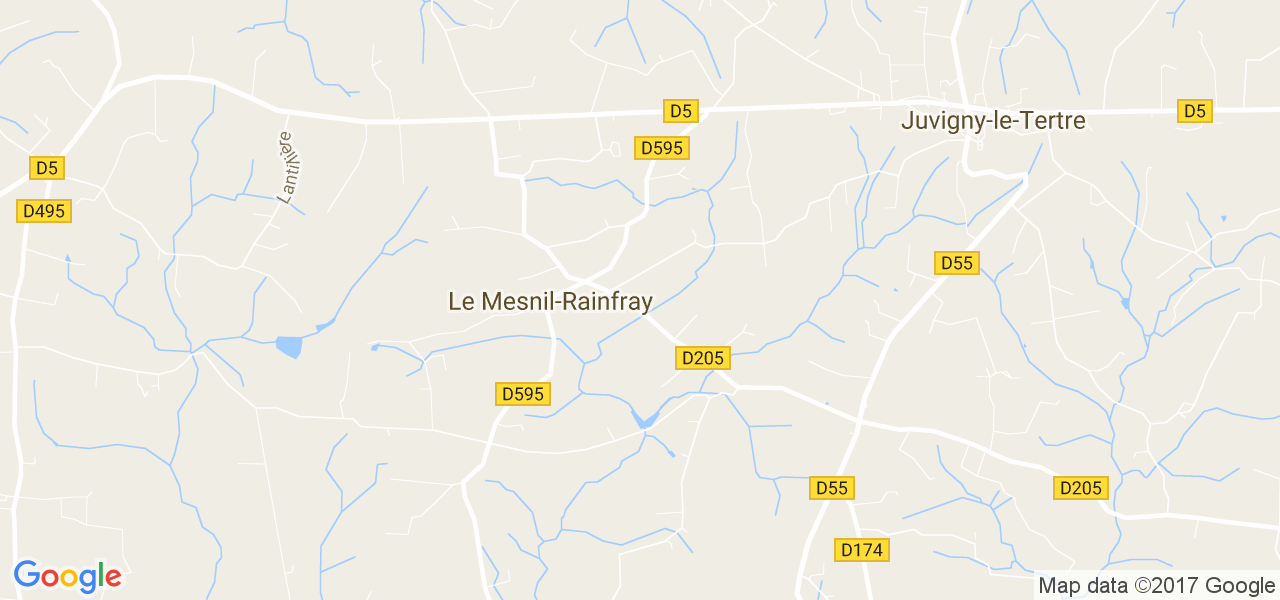 map de la ville de Le Mesnil-Rainfray