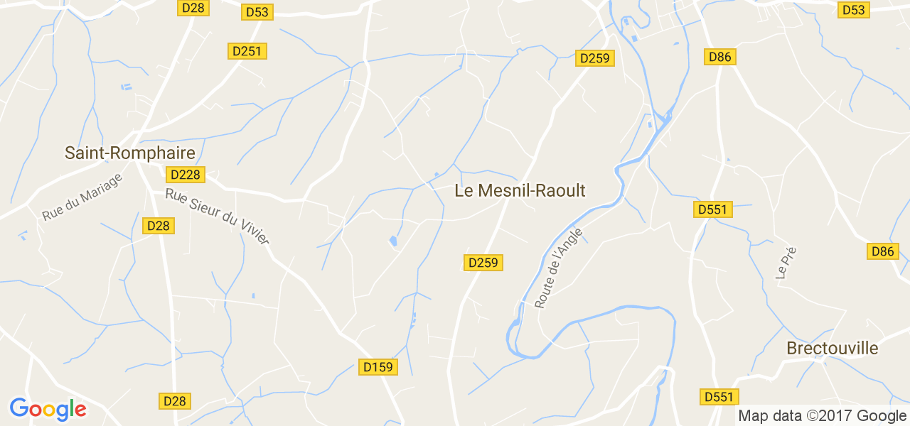 map de la ville de Le Mesnil-Raoult