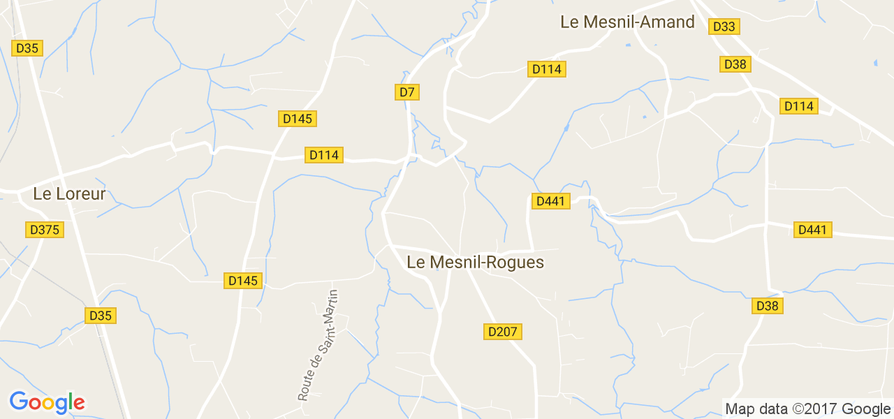 map de la ville de Le Mesnil-Rogues