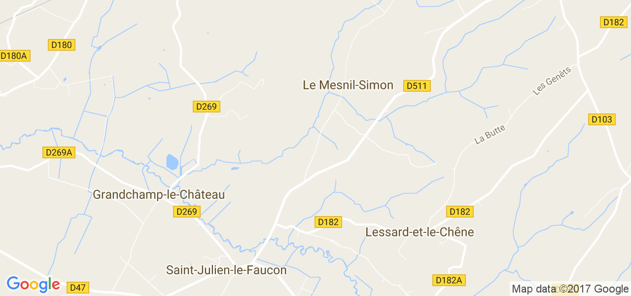 map de la ville de Le Mesnil-Simon