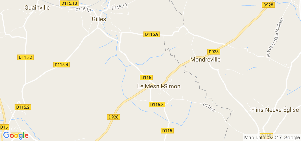 map de la ville de Le Mesnil-Simon