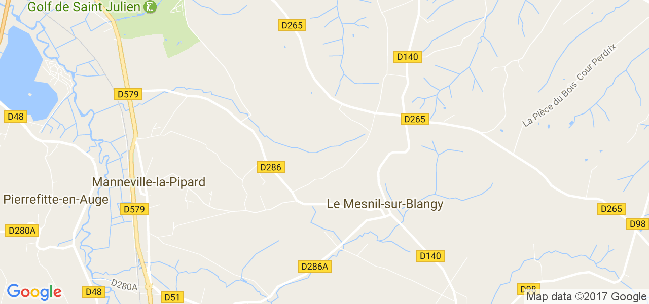 map de la ville de Le Mesnil-sur-Blangy