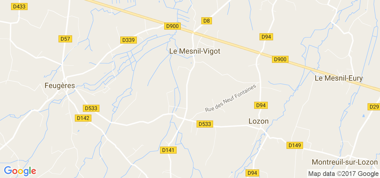 map de la ville de Le Mesnil-Vigot