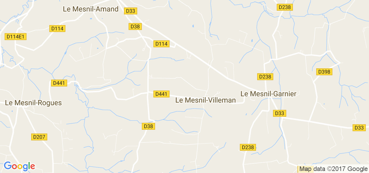 map de la ville de Le Mesnil-Villeman