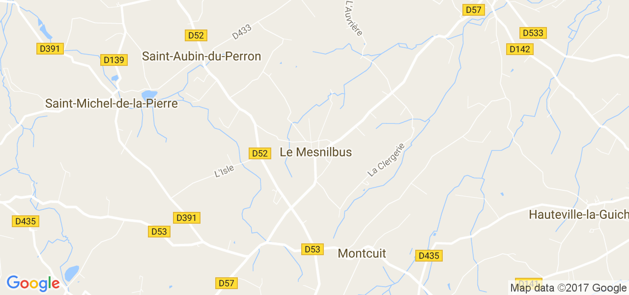 map de la ville de Le Mesnilbus