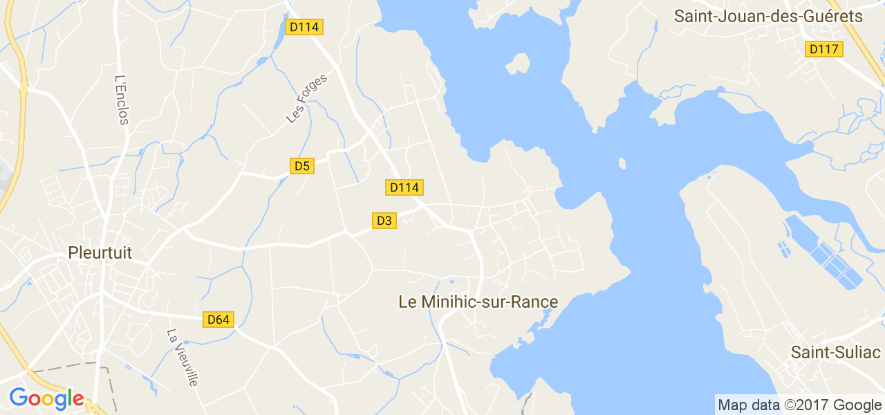 map de la ville de Le Minihic-sur-Rance