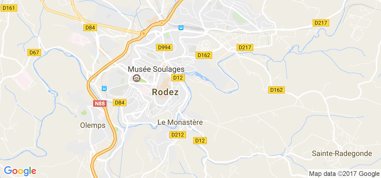 map de la ville de Le Monastère