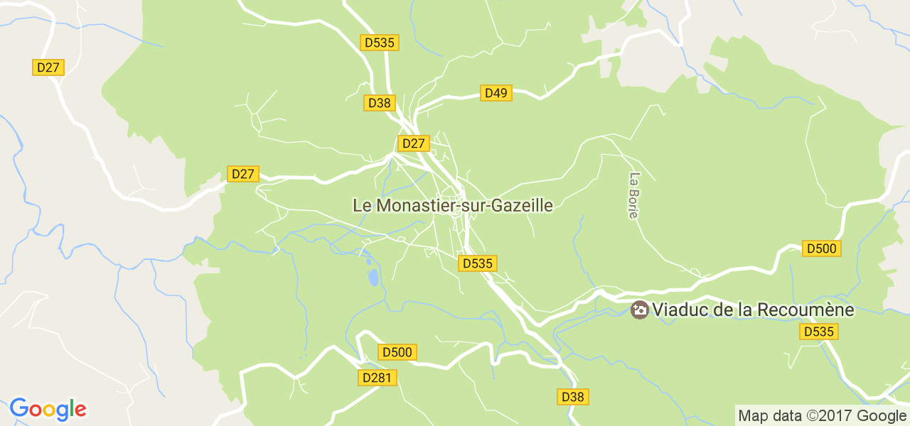 map de la ville de Le Monastier-sur-Gazeille