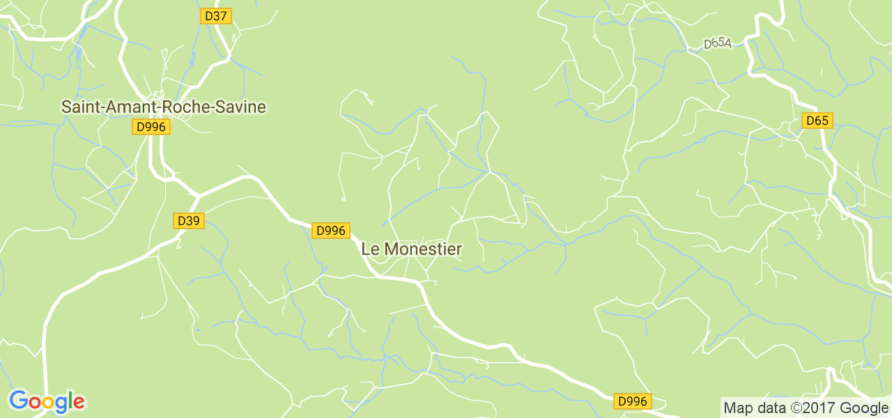 map de la ville de Le Monestier