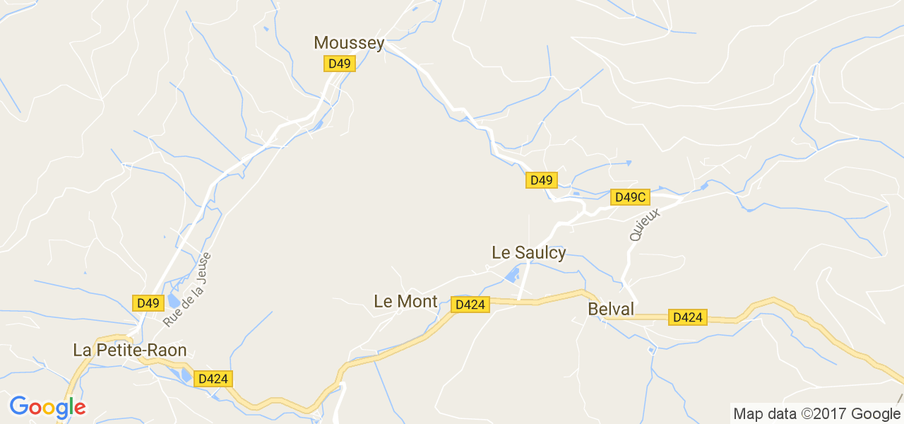 map de la ville de Le Mont