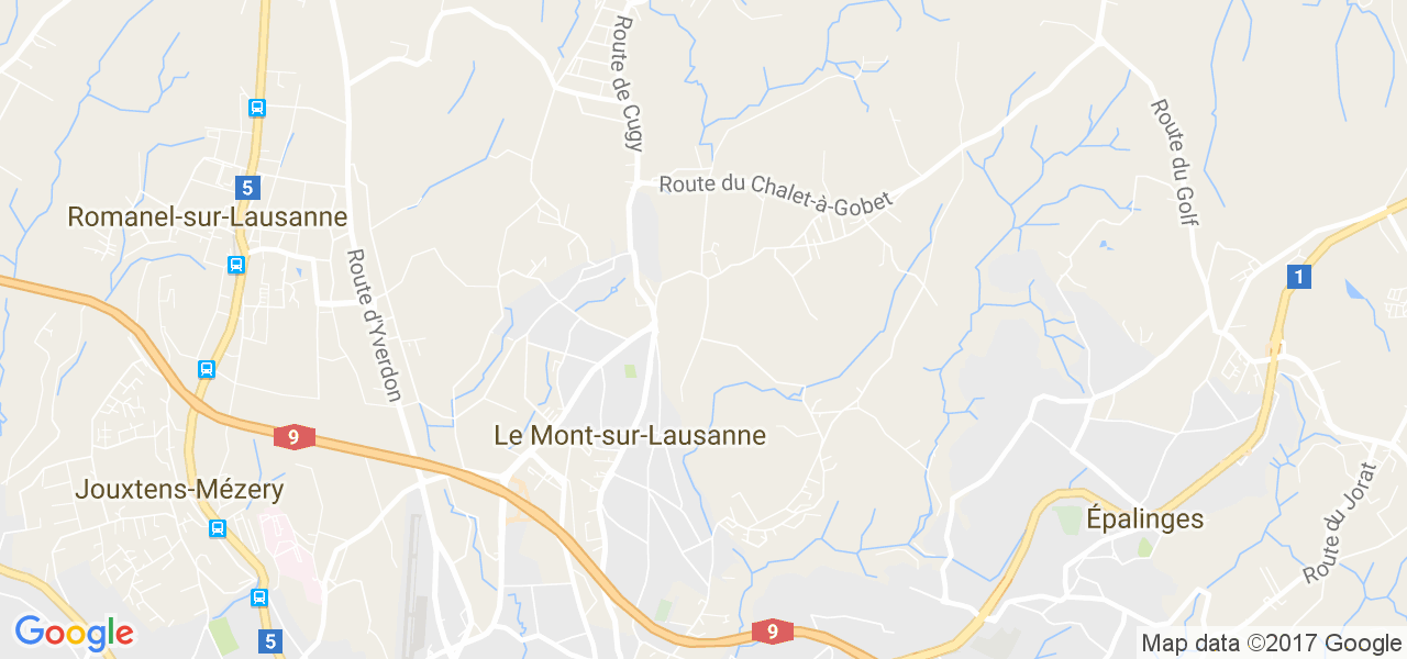 map de la ville de Le Mont-sur-Lausanne