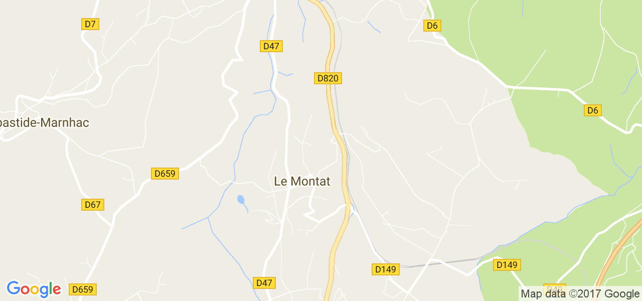 map de la ville de Le Montat