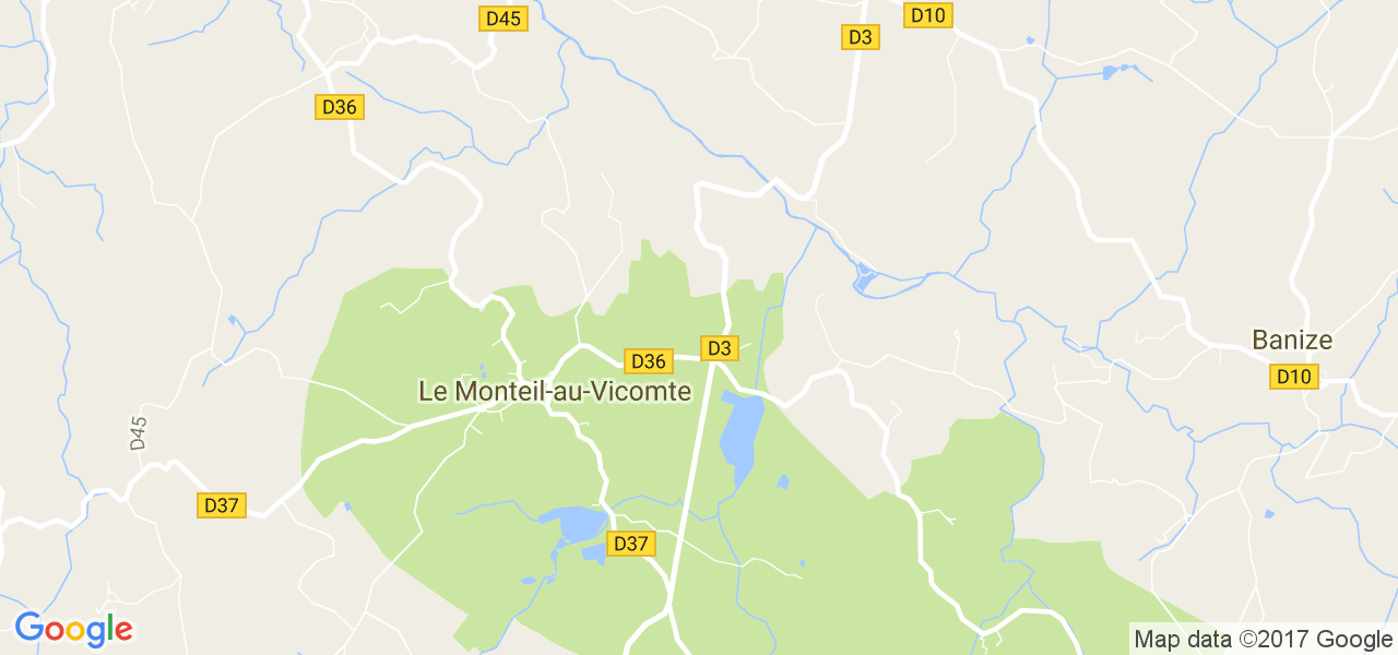 map de la ville de Le Monteil-au-Vicomte