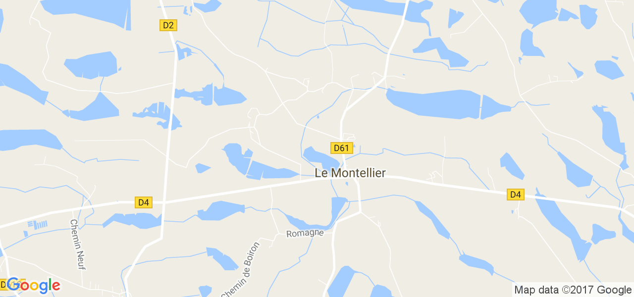 map de la ville de Le Montellier