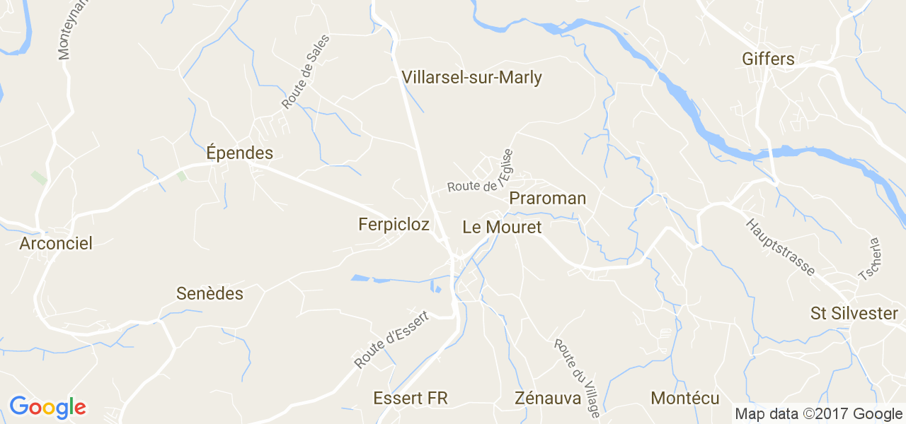 map de la ville de Le Mouret