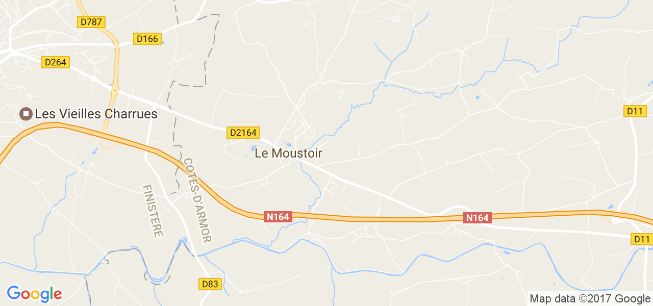 map de la ville de Le Moustoir