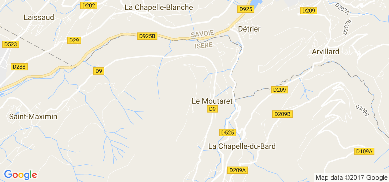 map de la ville de Le Moutaret