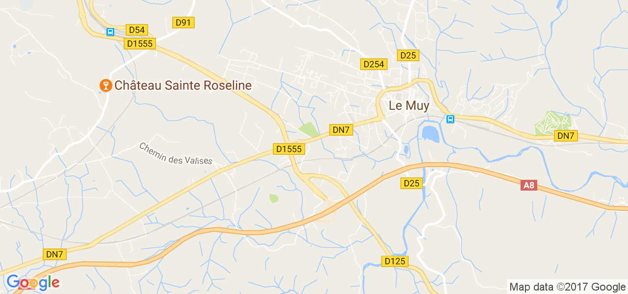 map de la ville de Le Muy