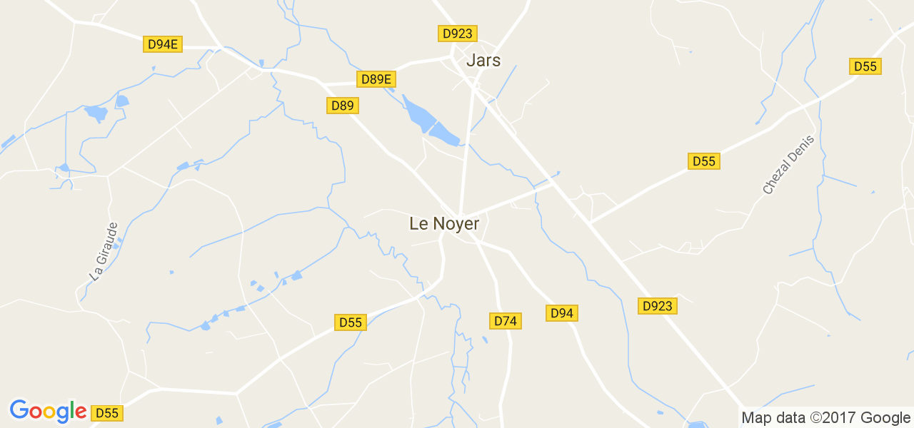 map de la ville de Le Noyer