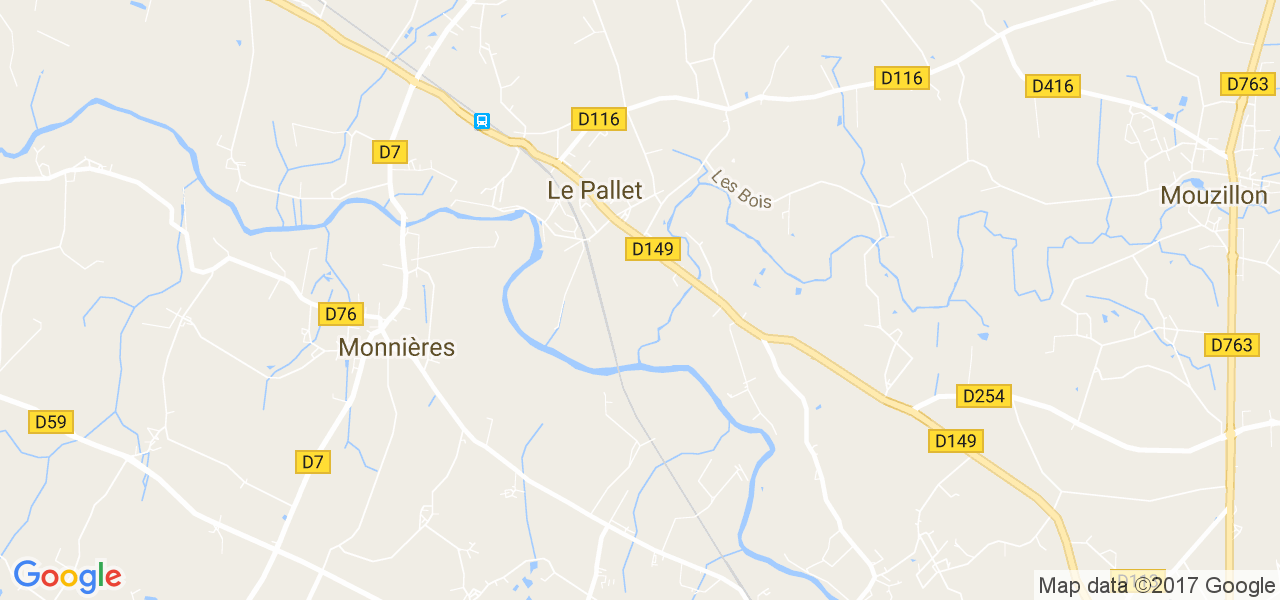 map de la ville de Le Pallet