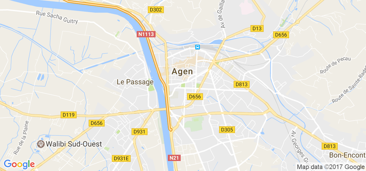 map de la ville de Le Passage