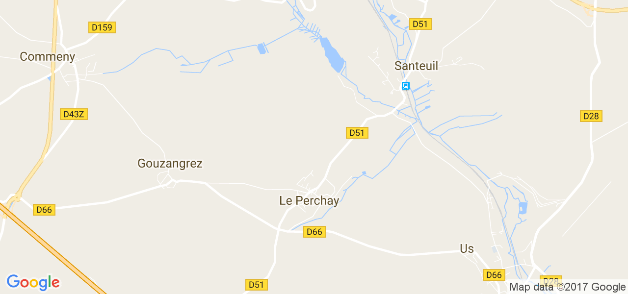 map de la ville de Le Perchay