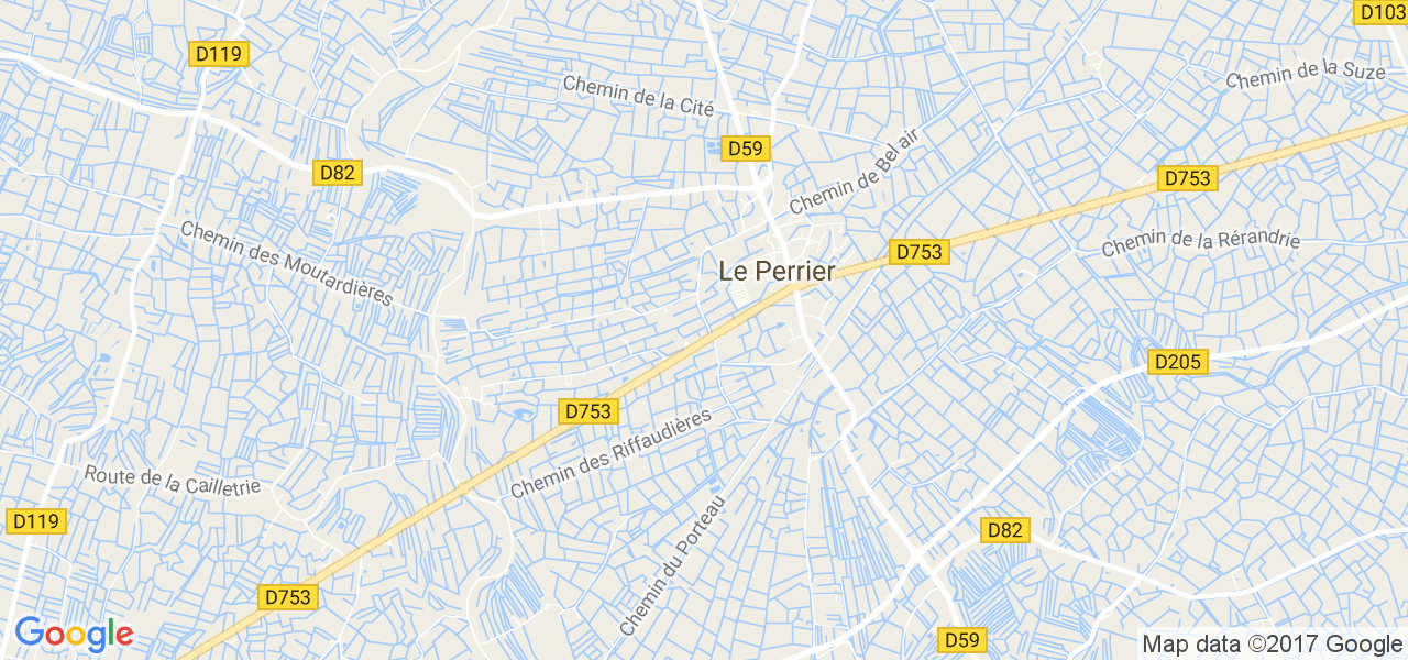 map de la ville de Le Perrier