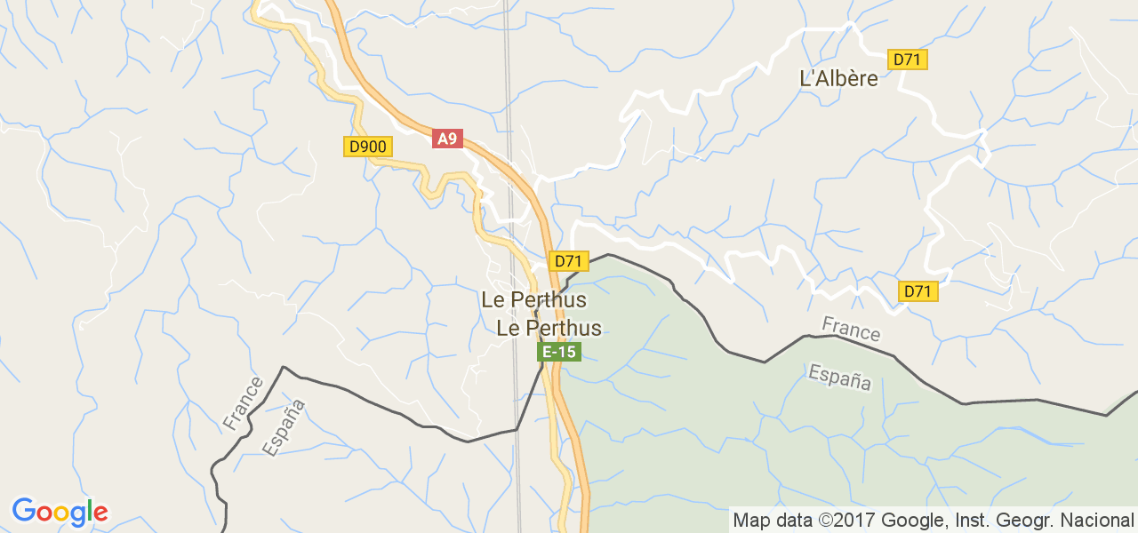 map de la ville de Le Perthus