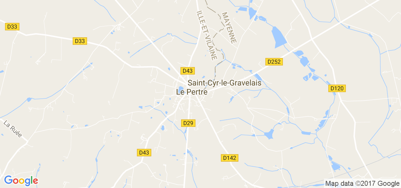 map de la ville de Le Pertre