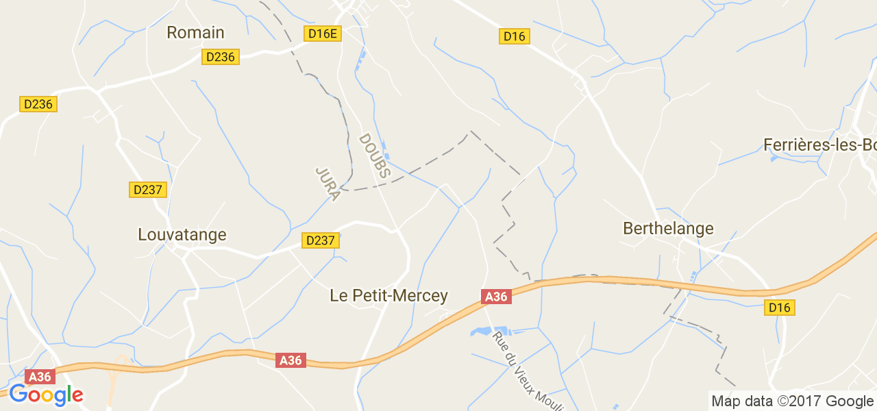 map de la ville de Le Petit-Mercey