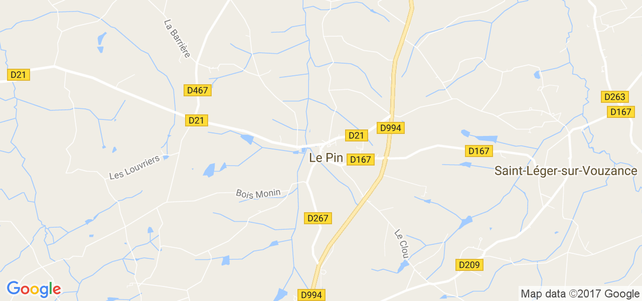 map de la ville de Le Pin