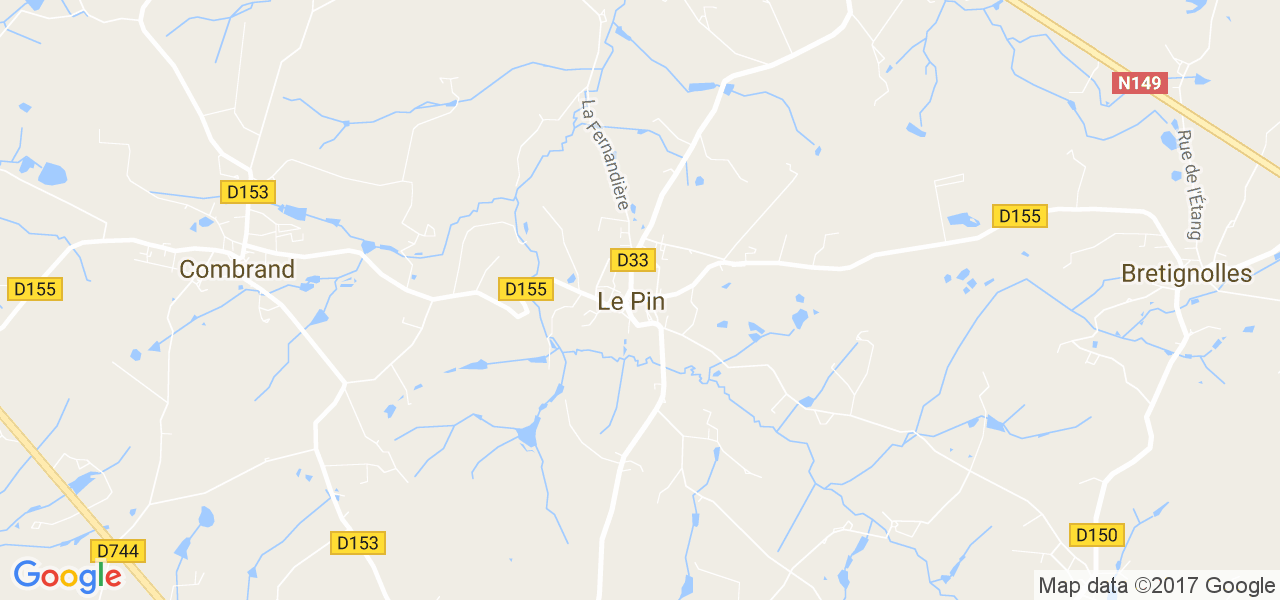 map de la ville de Le Pin