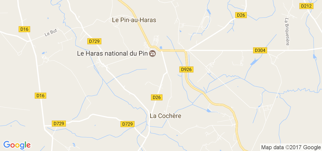 map de la ville de Le Pin-au-Haras