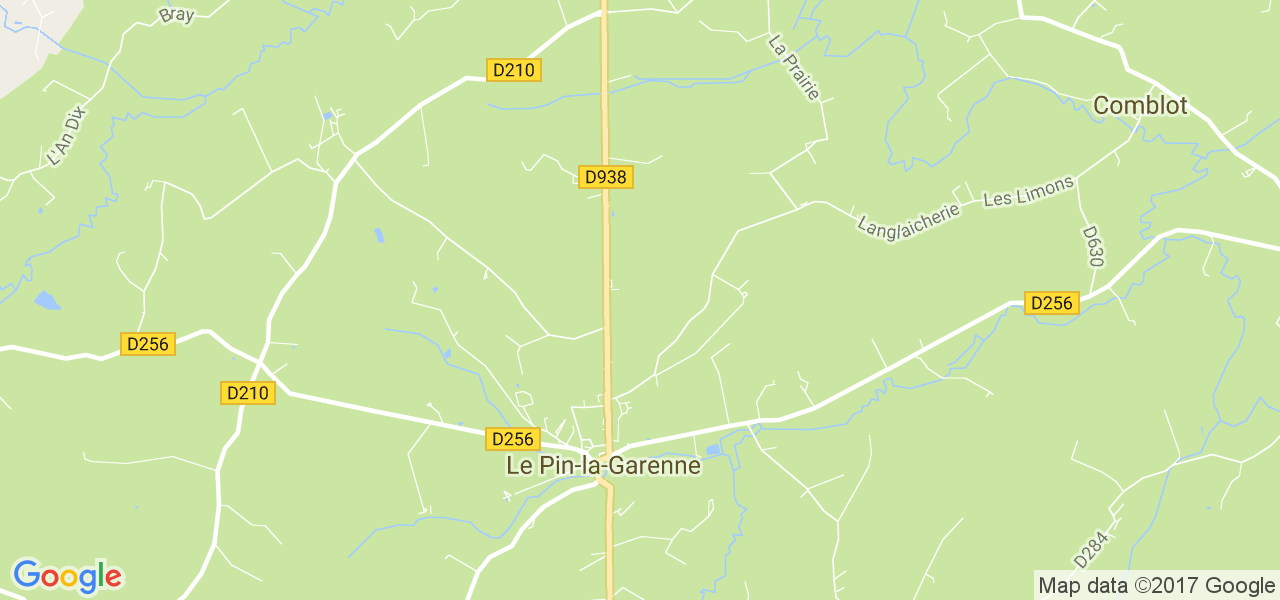 map de la ville de Le Pin-la-Garenne