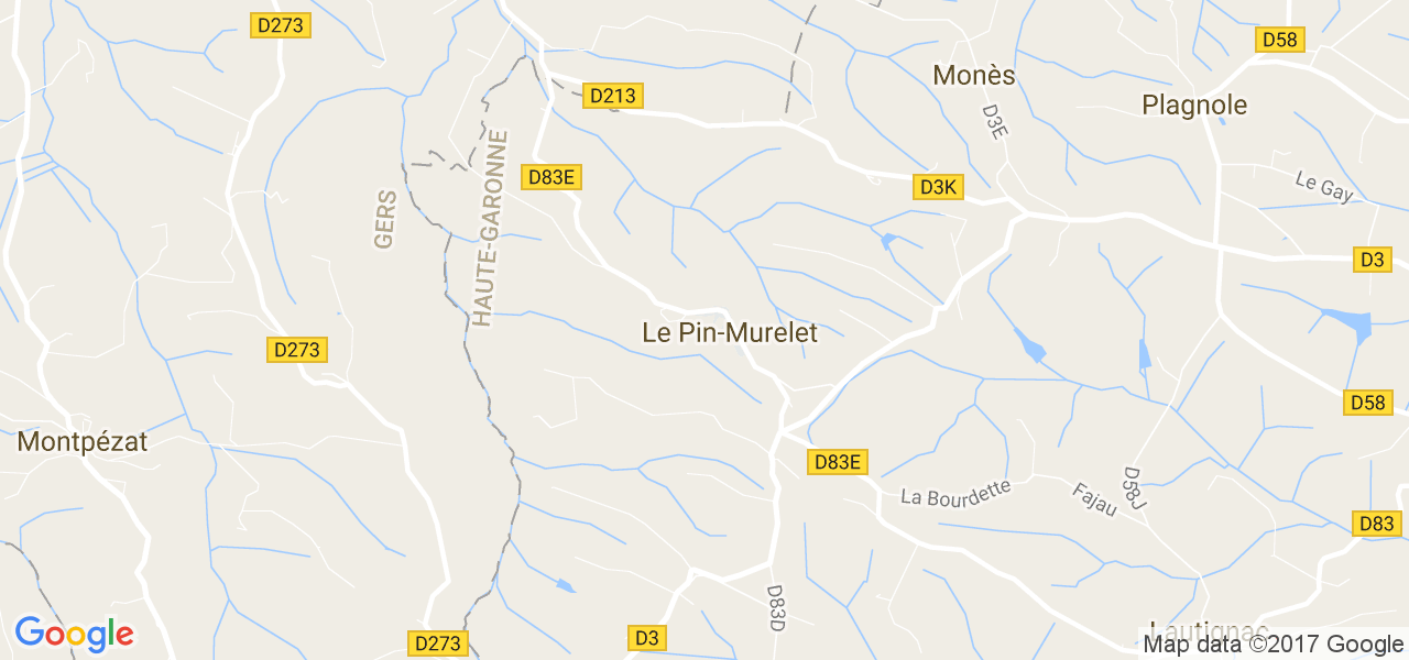 map de la ville de Le Pin-Murelet