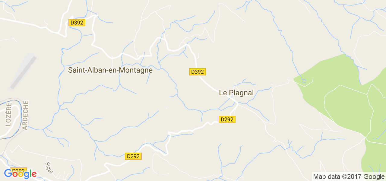 map de la ville de Le Plagnal