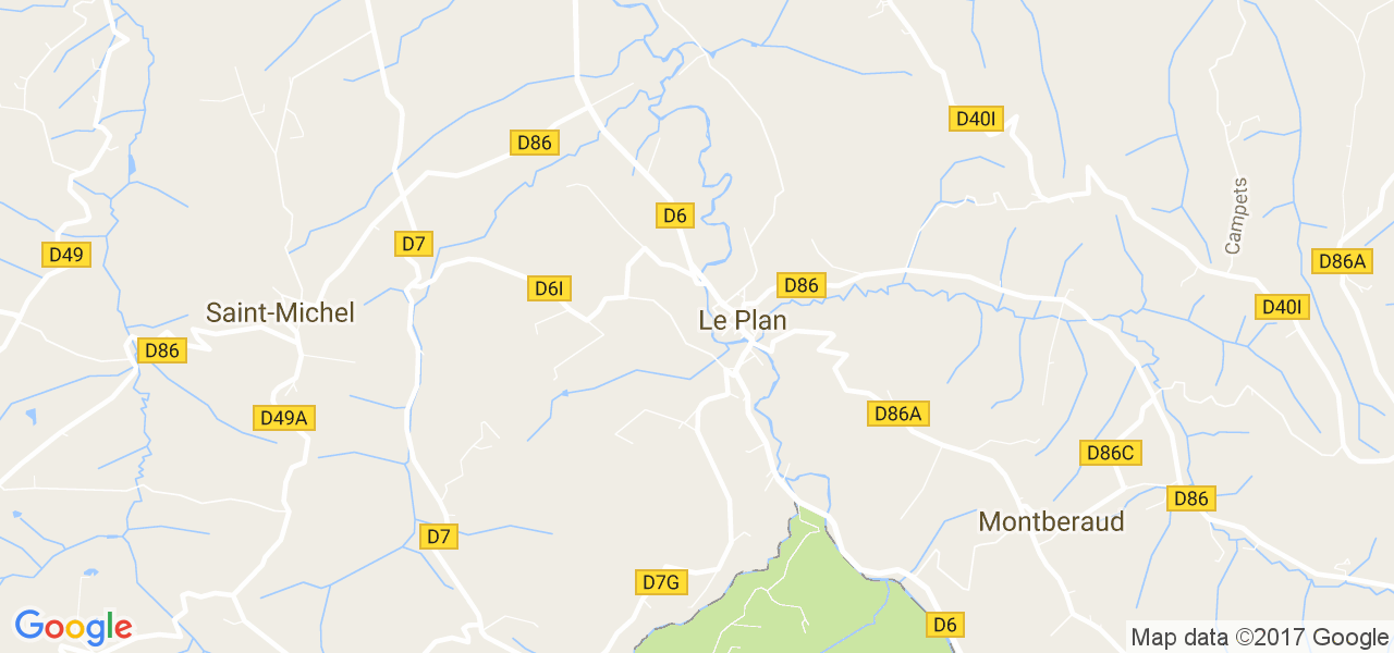 map de la ville de Le Plan