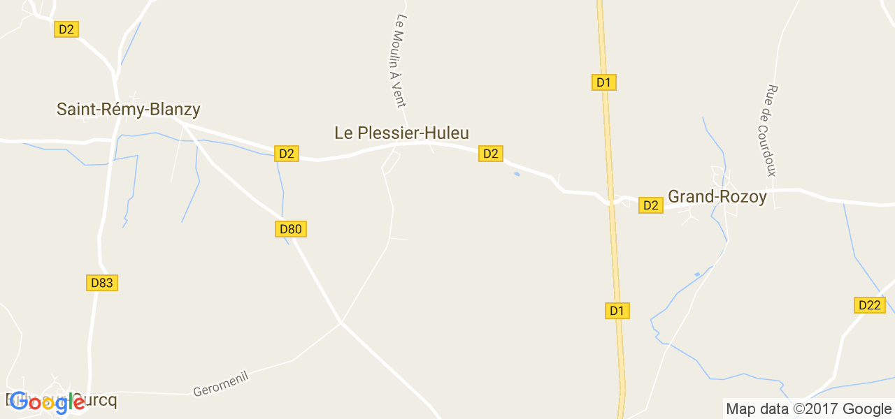 map de la ville de Le Plessier-Huleu