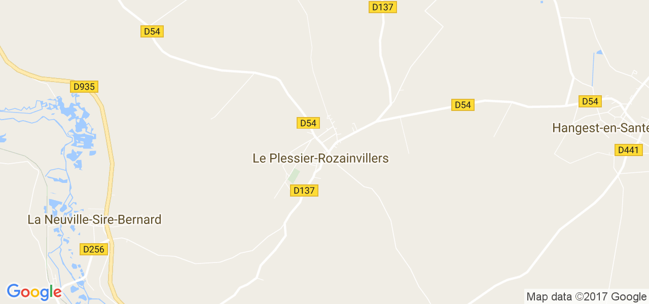 map de la ville de Le Plessier-Rozainvillers
