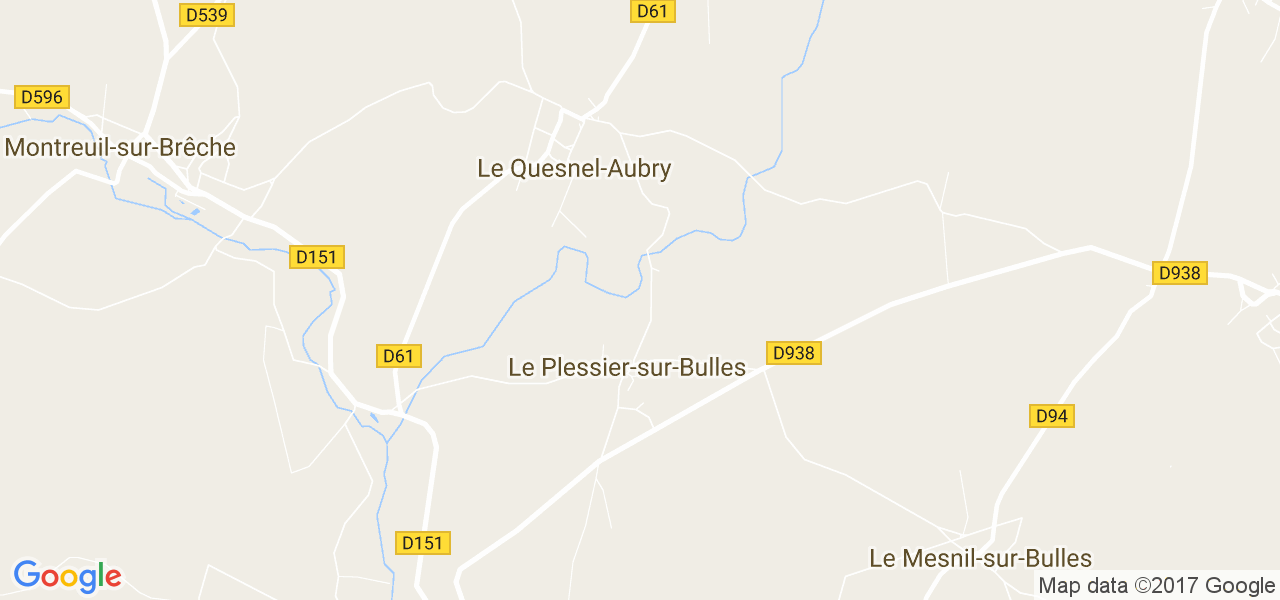 map de la ville de Le Plessier-sur-Bulles