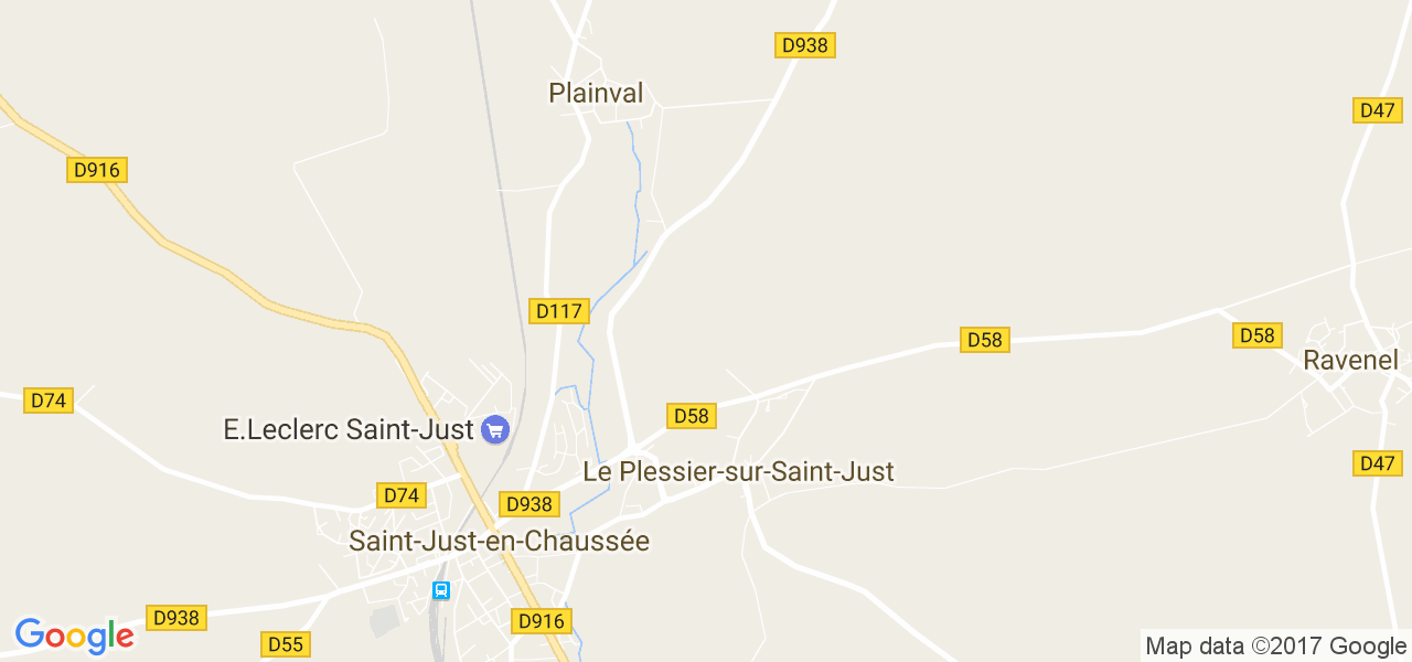 map de la ville de Le Plessier-sur-Saint-Just