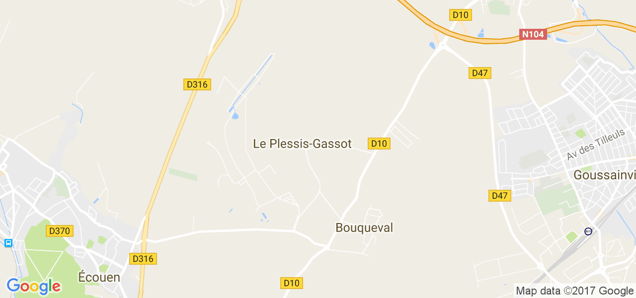 map de la ville de Le Plessis-Gassot