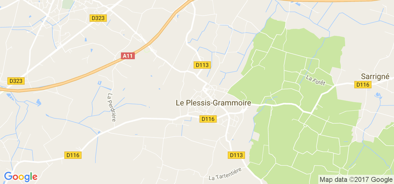 map de la ville de Le Plessis-Grammoire