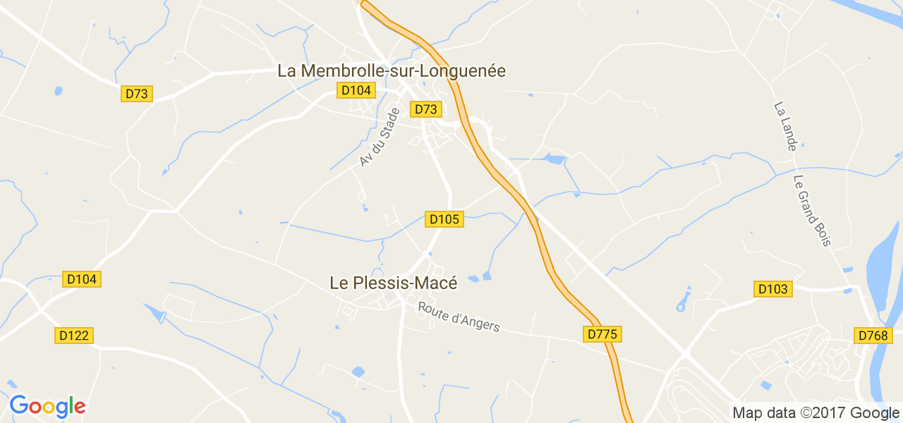 map de la ville de Le Plessis-Macé