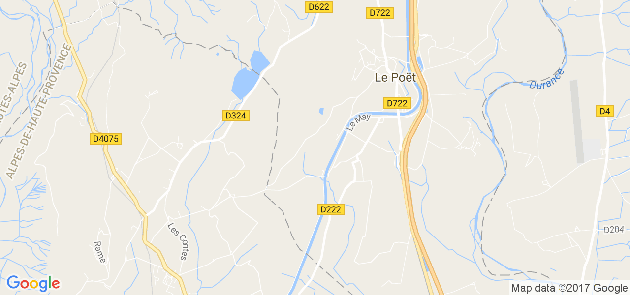 map de la ville de Le Poët