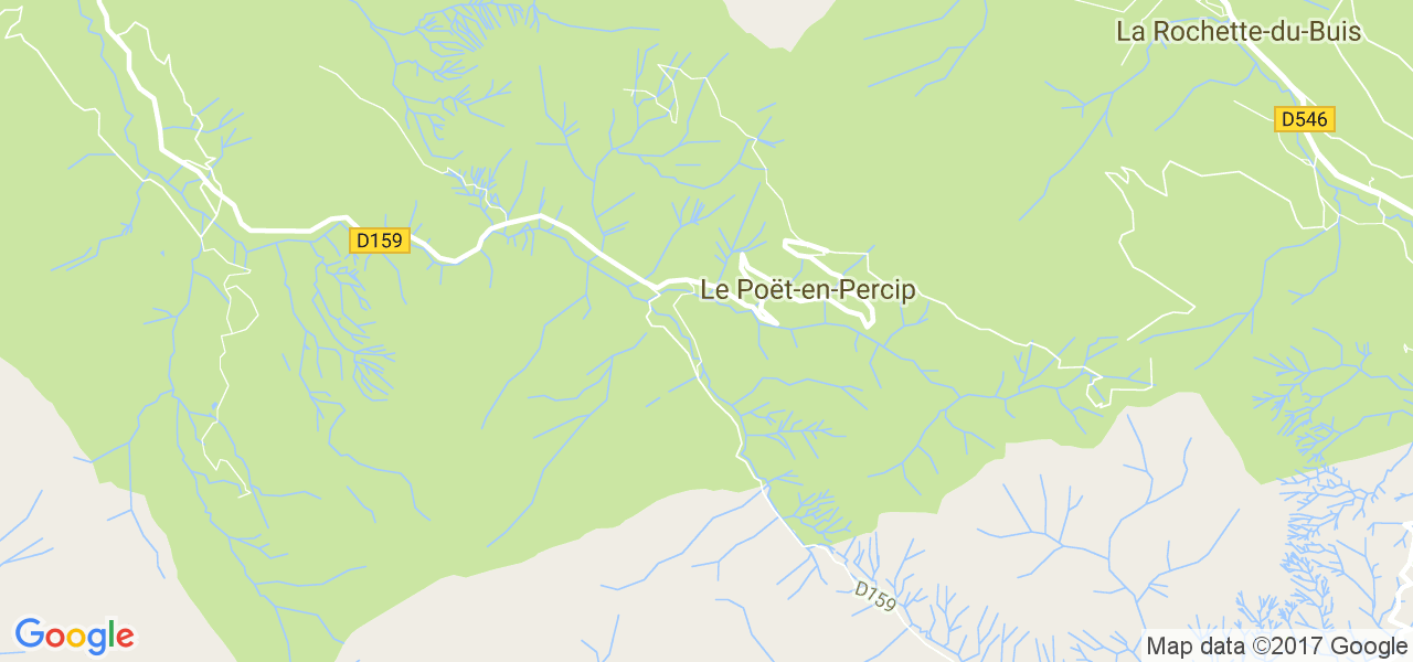 map de la ville de Le Poët-en-Percip