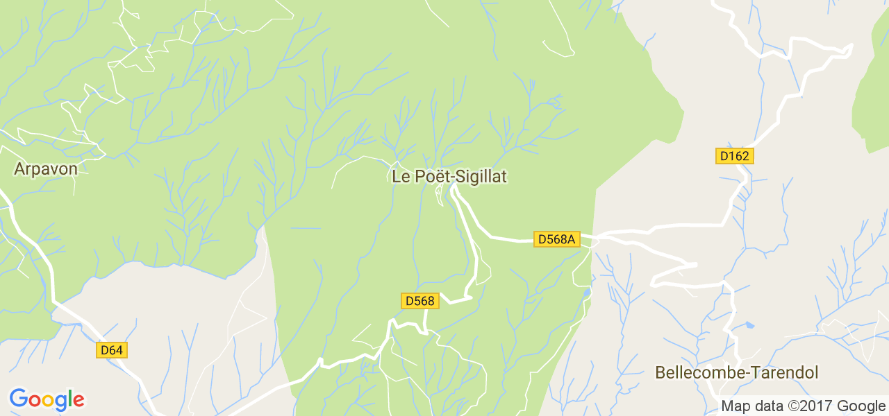 map de la ville de Le Poët-Sigillat